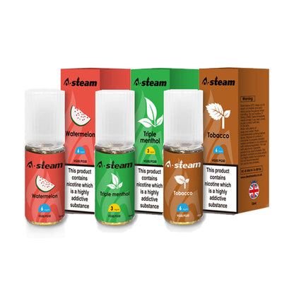 A-Steam Fruit Flavours 6MG 10ML (50VG/50PG)