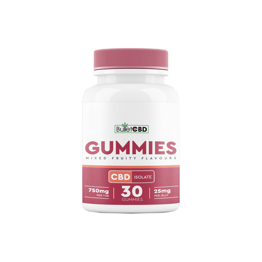 Bullet CBD 750mg CBD Isolate Gummies - 30 Pieces