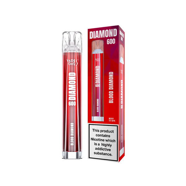 20mg Vapes Bars Diamond 600 Disposable Vape Device 600 Puffs