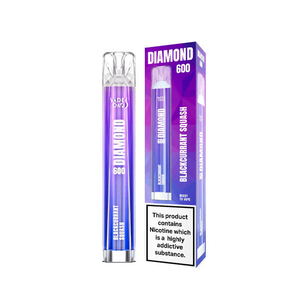 20mg Vapes Bars Diamond 600 Disposable Vape Device 600 Puffs