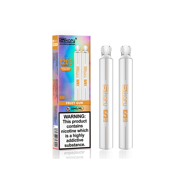 20mg Sikary S600 Twin Pack Disposable Vapes 1200 Puffs