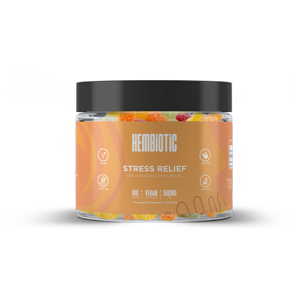 Hembiotic 500mg Functional CBD Gummy Bears - 100g