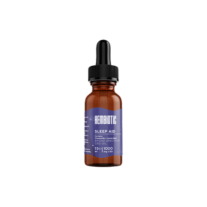 Hembiotic 1000mg Broad-Spectrum Functional CBD Oil - 15ml