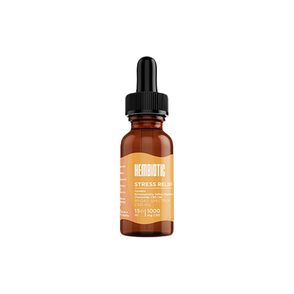 Hembiotic 1000mg Broad-Spectrum Functional CBD Oil - 15ml