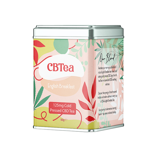 CBTea 125mg Cold Pressed Full Spectrum CBD English Breakfast 50g